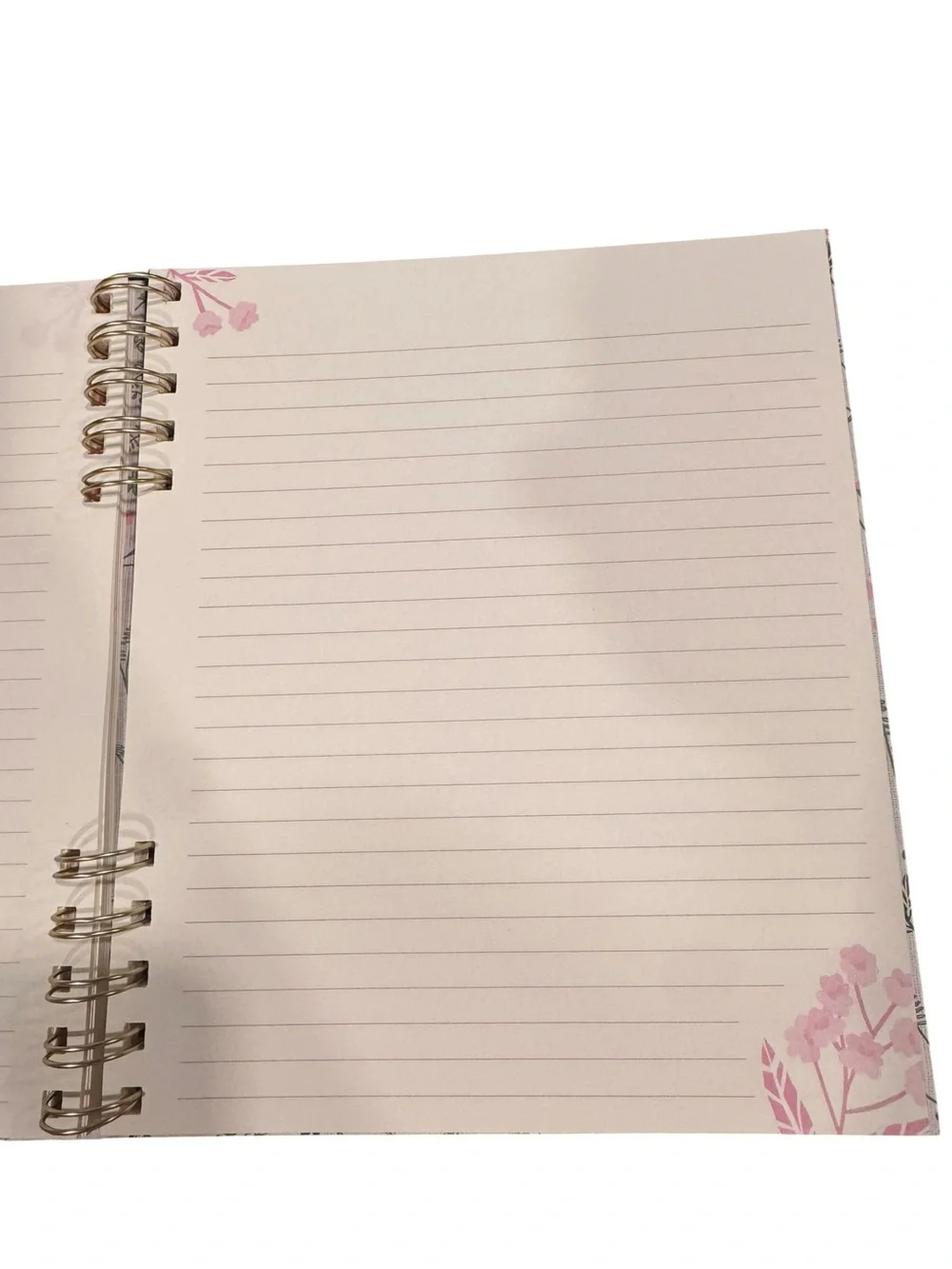Floral Spiral Notebook - Pink & Green Botanical Cover
